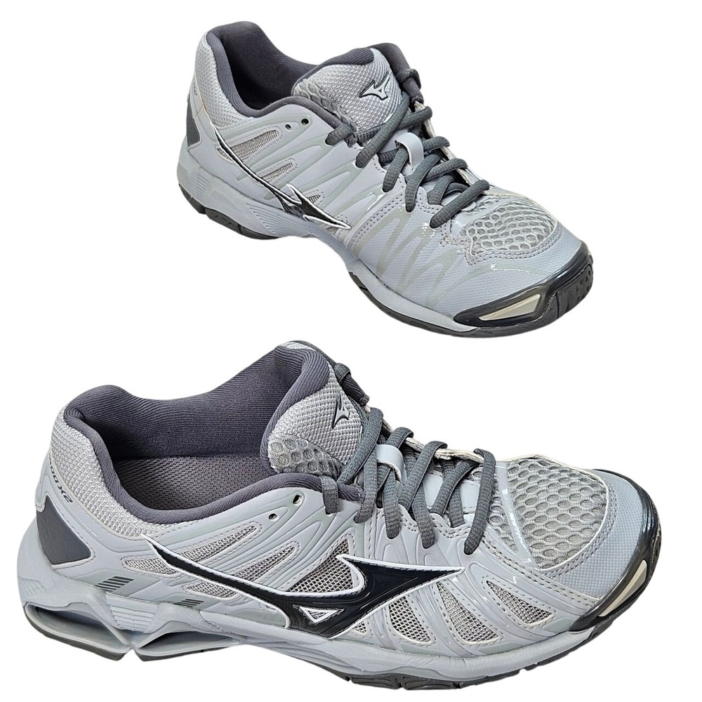 Mizuno Wave Tornado X2 Womens‎ Volleyball Shoes Grey Black V1GC181280 Size 8.5